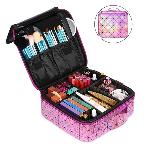 Colorful Mermaid Makeup Suitcase Factory Custom Makeup Brush Pouch